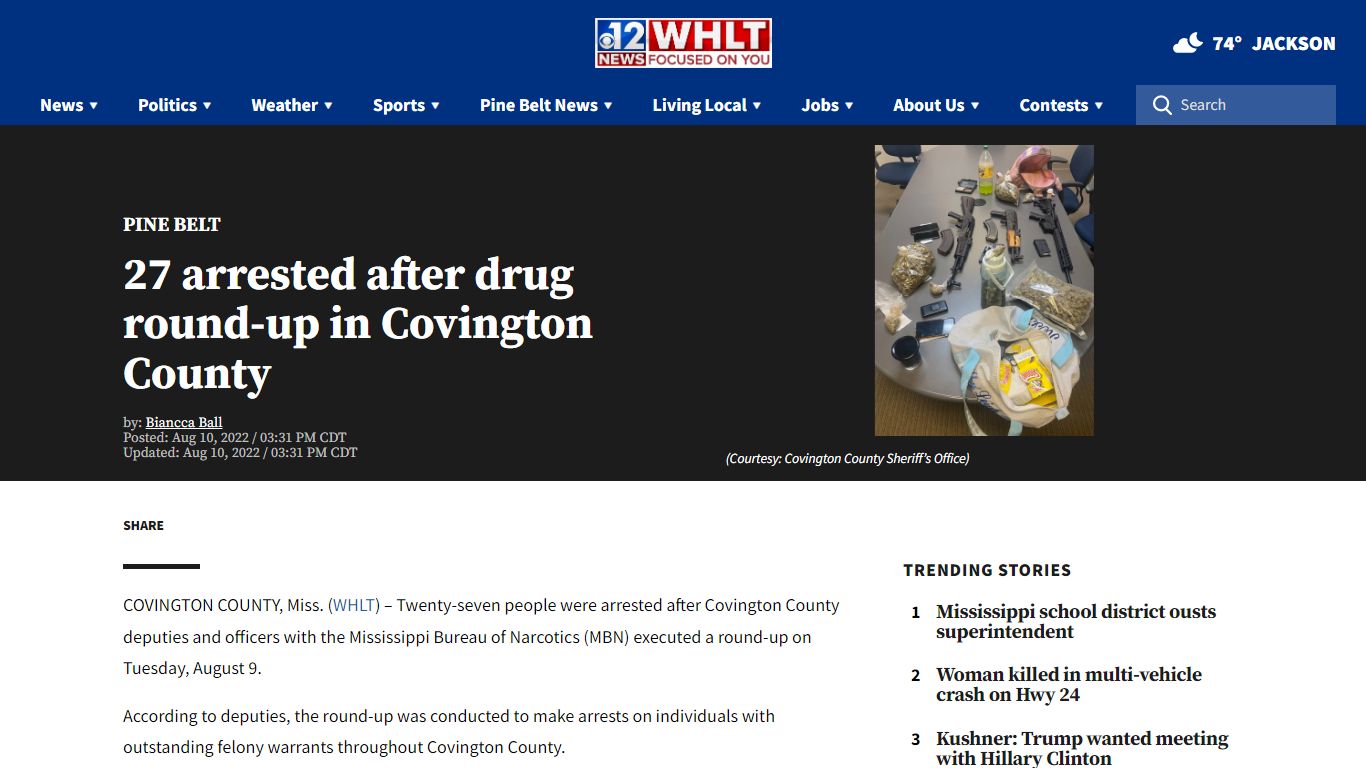 27 arrested after drug round-up in Covington County