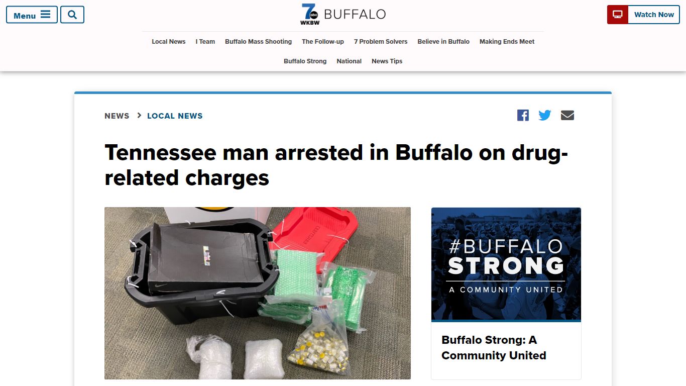 Tennessee man arrested in Buffalo on drug-related charges